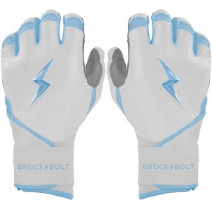 PREMIUM PRO CHROME Series Long Cuff Batting Gloves | BABY BLUE