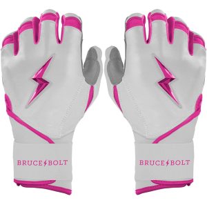 PREMIUM PRO CHROME Series Long Cuff Batting Gloves | PINK