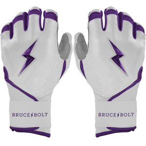 PREMIUM PRO CHROME Series Long Cuff Batting Gloves | PURPLE
