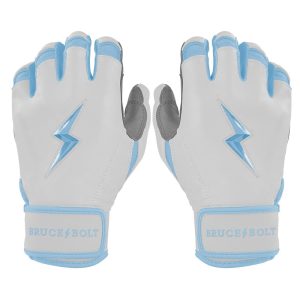 PREMIUM PRO CHROME Series Short Cuff Batting Gloves | BABY BLUE