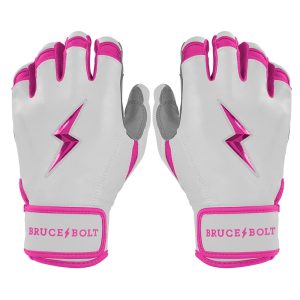 PREMIUM PRO CHROME Series Short Cuff Batting Gloves | PINK