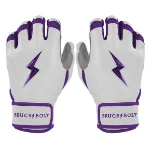 PREMIUM PRO CHROME Series Short Cuff Batting Gloves | PURPLE