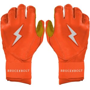 PREMIUM PRO Long Cuff Batting Gloves | ORANGE