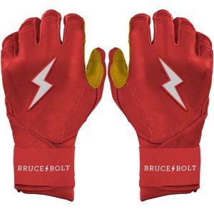 PREMIUM PRO Long Cuff Batting Gloves | RED