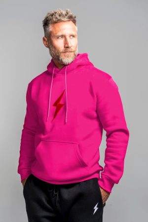 BOLT Hoodie - Pink/Red Bolt