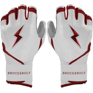 Chrome Series Long Cuff Batting Gloves - Maroon