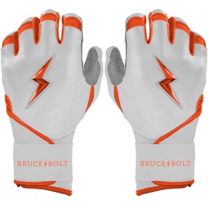 Chrome Series Long Cuff Batting Gloves - Orange