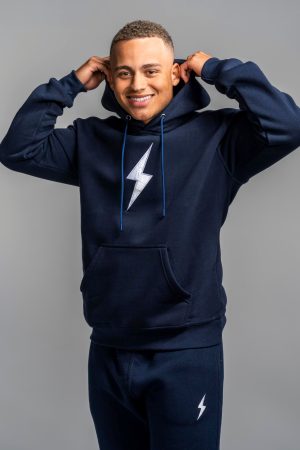 BOLT Hoodie - Navy/White Bolt