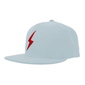 SMART FIT Performance BOLT Game Hat - Ice Blue/Red Bolt