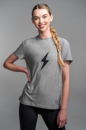 Women's SuperSoft BOLT Short Sleeve Shirt - Grey
